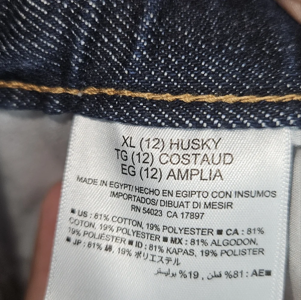 Old Navy Boys Dark Wash Straight Leg Jeans - 12 Husky